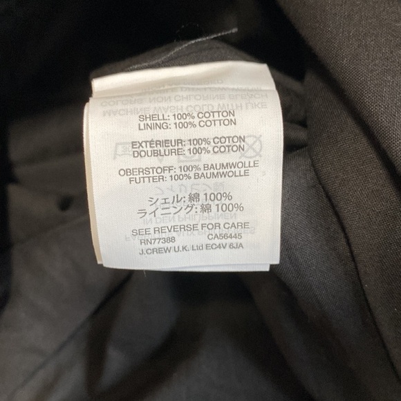 J CREW Poplin Tie Waist Shorts Black Pockets Cotton Sz 4 NEW - Picture 11 of 12